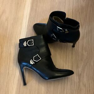 Via Spiga - Elegant Black Stiletto Ankle Boots